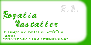 rozalia mastaller business card